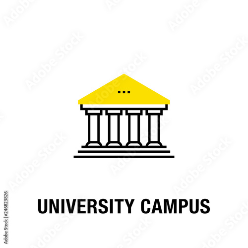 UNIVERSITY CAMPUS ICON CONCEPT
