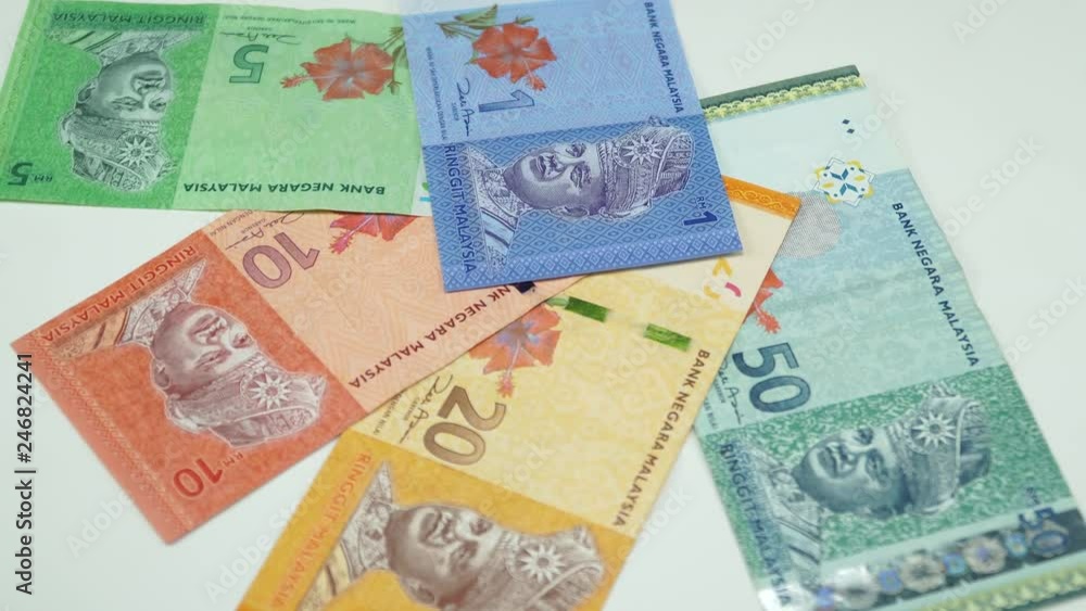 Malaysia money on rotating table. 4K Malaysia money on rotating table. 4K