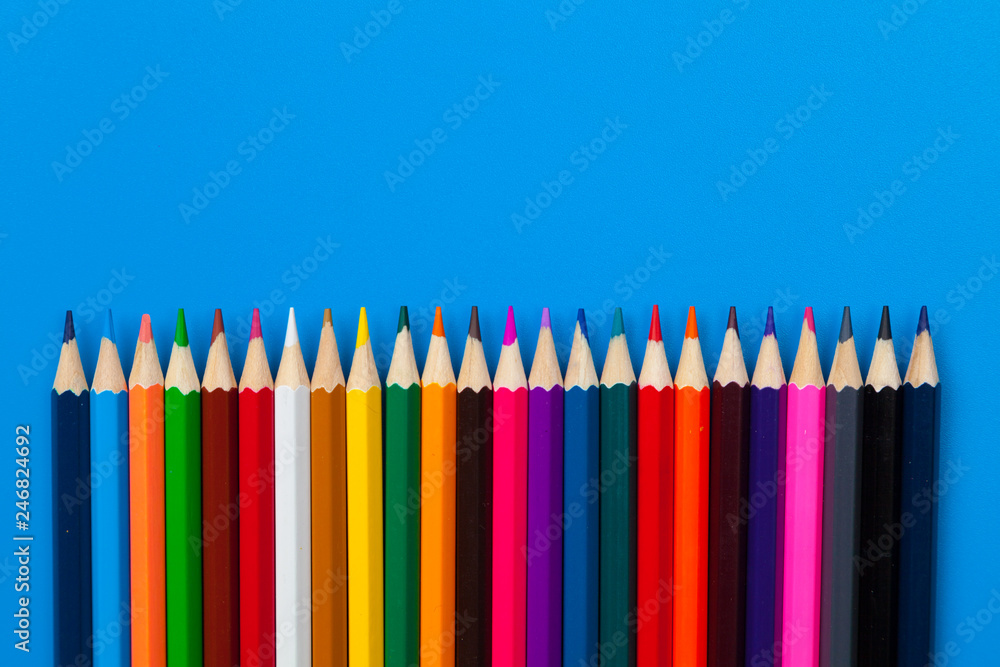background from color pencils on blue paper background from color pencils on blue paper