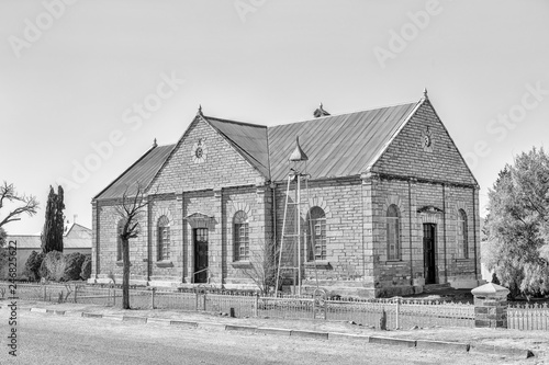 Fototapeta Naklejka Na Ścianę i Meble -  Monochrome view of the Reformed Church in Phillipstown