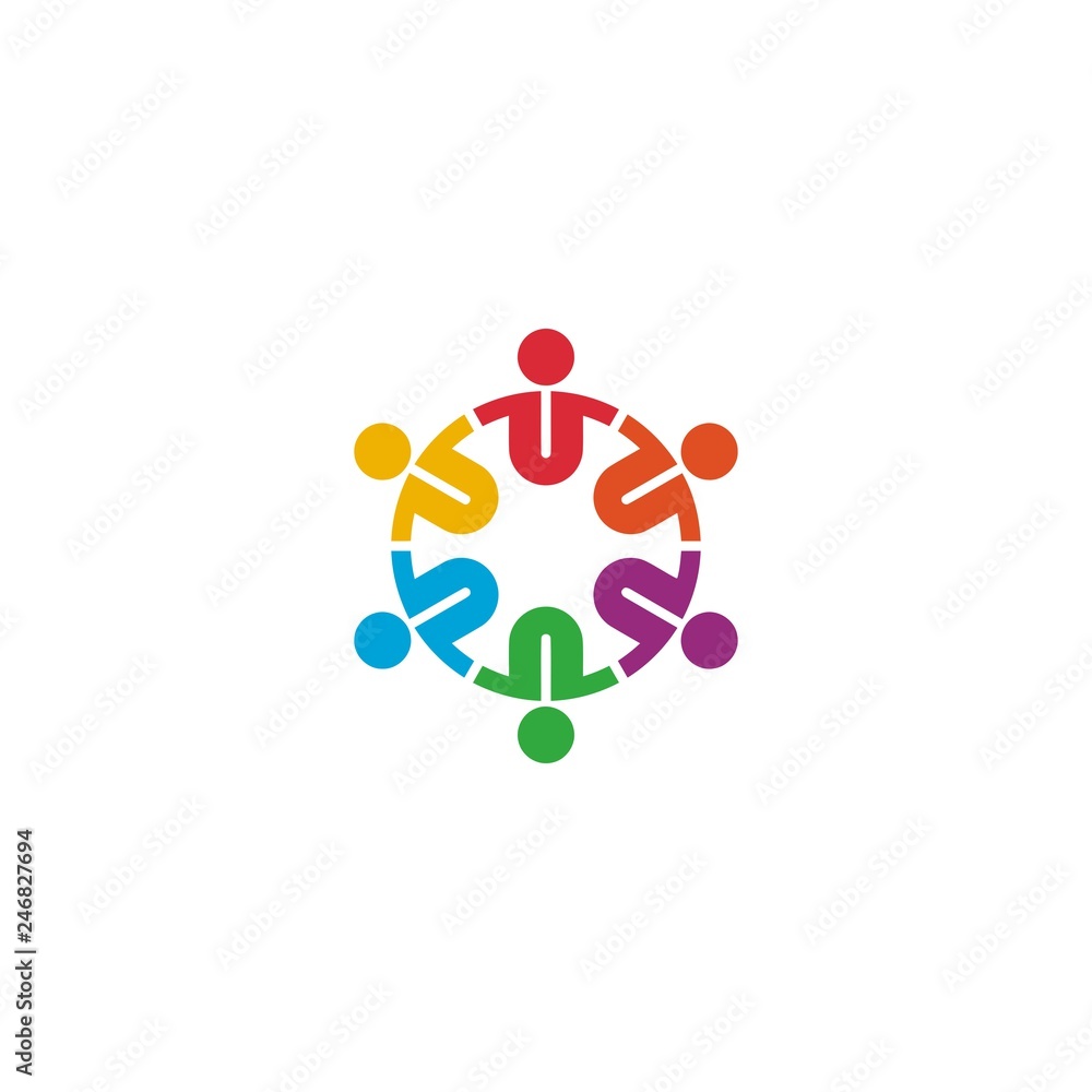 Fototapeta premium Adoption and community care Logo Design Inspiration