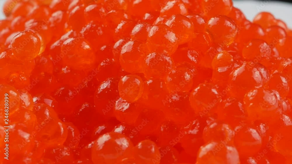 Delicious seafood close up. Red caviar macro. Red caviar tasty and fresh. Expensive delicatessen salted and from sea. Salmon and trout caviar. Fresh and salted red caviar. Gourmet food close up Delicious seafood close up. Red caviar macro. Red caviar tasty and fresh. Expensive delicatessen salted and from sea. Salmon and trout caviar. Fresh and salted red caviar. Gourmet food close up