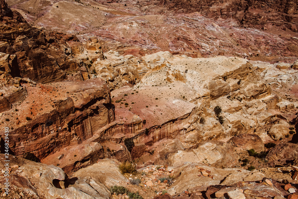 Fototapeta premium Hilly landscape on the antique site of Petra - Jordan