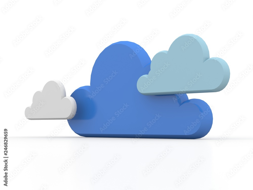 3d illustration of cloud networking concept 3d illustration of cloud networking concept