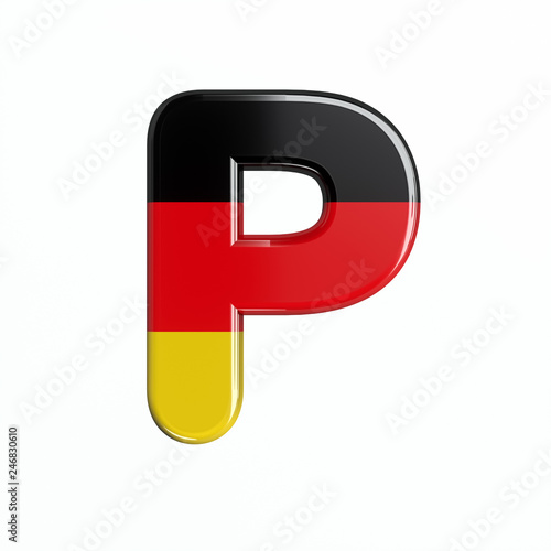 Free Download Germany flag letter P - Upper-case 3d german font - suitable for Germany, Berlin or Europe related subjects - GFXLoad