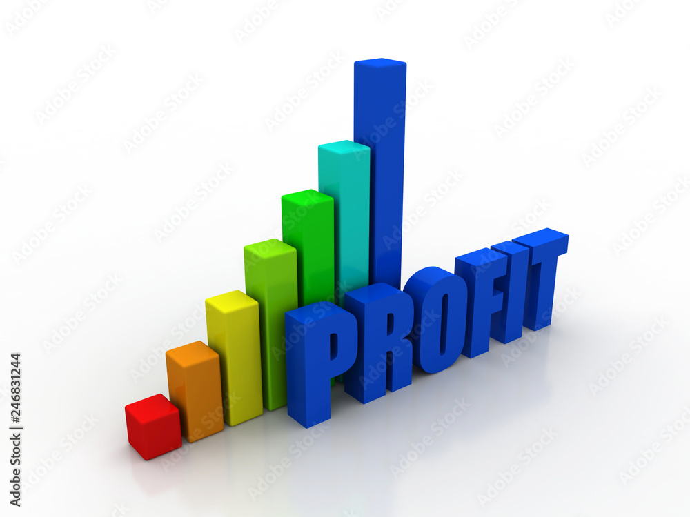 3d illustration of business graph isolated on white background 3d illustration of business graph isolated on white background