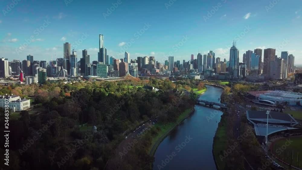 Melbourne city aerial view Melbourne city aerial view
