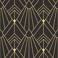 Papier peint photo Art deco patrons Carreaux art déco modernes abstraits  © lumyaisweet