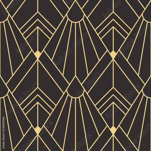 Abstract art deco seamless modern tiles pattern