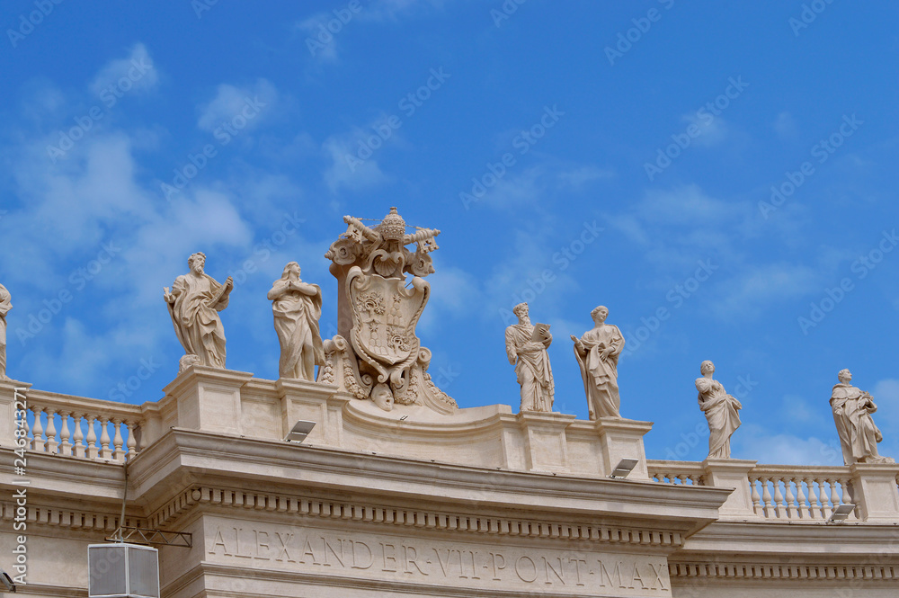 The Vatican Berninis Colonnade in St. Peter's Square