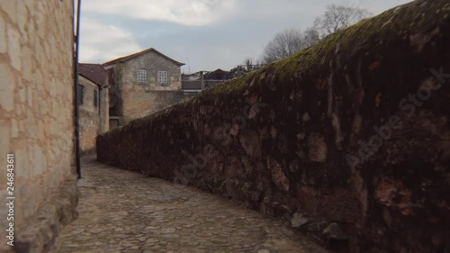 Sandeman vineyard in Porto Portugal. Old buildings, Portuguese architecture.