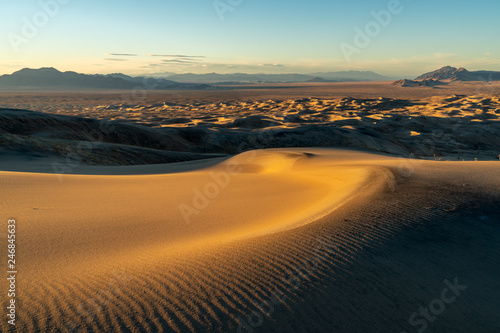 Fototapeta Naklejka Na Ścianę i Meble -  Wind blown ripples in a sand dune, Kelso Sand Dunes, Mojave National Preserve, California