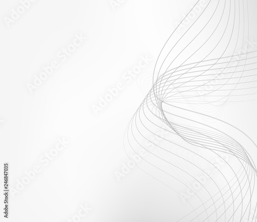 Abstract grey wave business background modern business design. Futuristic tech line. gray curve flow