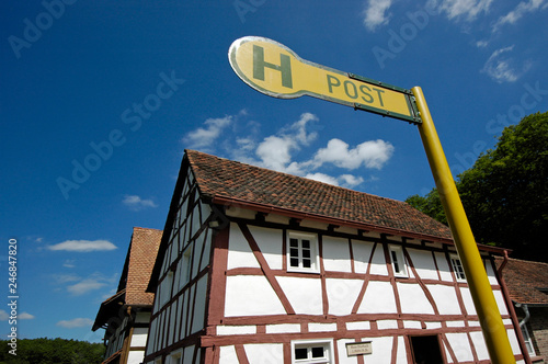 postbushaltestelle im freilichtmuseum bad sobernheim photo
