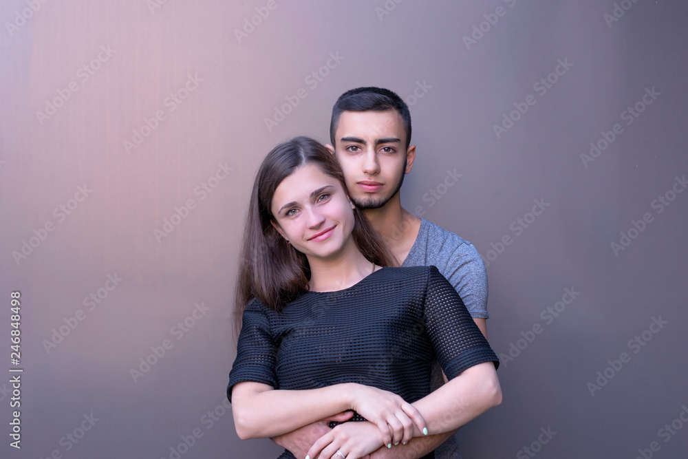 Sweet lovers posing indoors Sweet lovers posing indoors