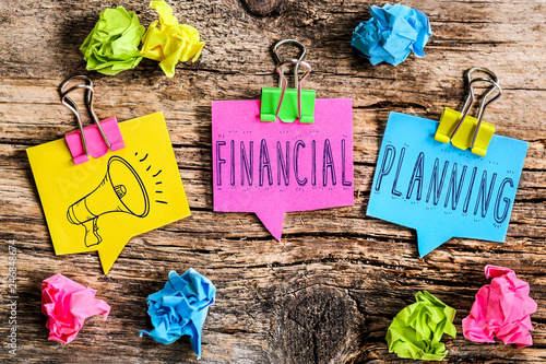  Note Post-it :financial planning