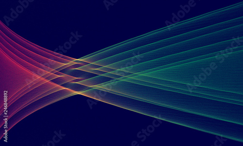 Abstract lines, threads for card, art projects, business, template, banners. 3D illustration