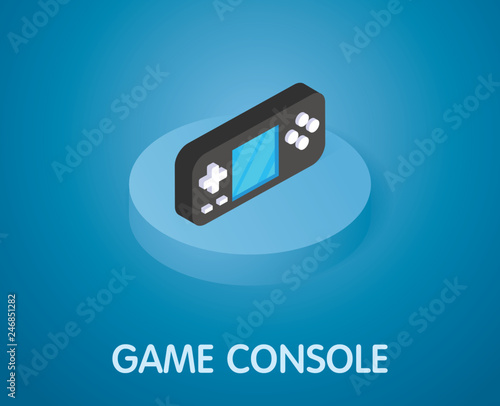 Game console isometric icon. Vector illustration. 3d concept