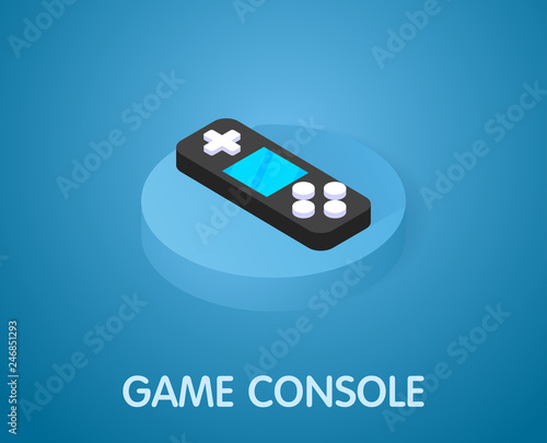 Game console isometric icon. Vector illustration. 3d concept