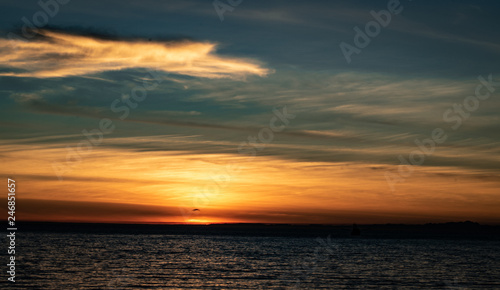 Beautiful Sunset Over The Sea Of Cortez  Gulf Of California  Near Puerto Penasco  Sonora  Mexico