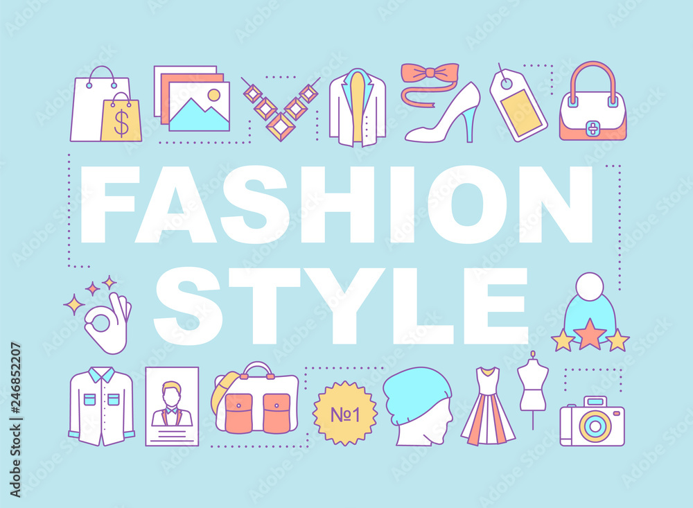 Fashion style word concepts banner Fashion style word concepts banner