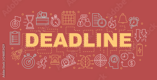Deadline word concepts banner
