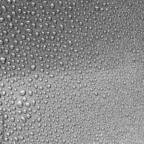 drops water on grey texture - background