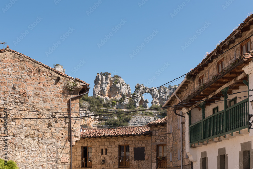 Orbaneja del Castillo, beautiful village of Burgos, Castilla y Leon, Spain