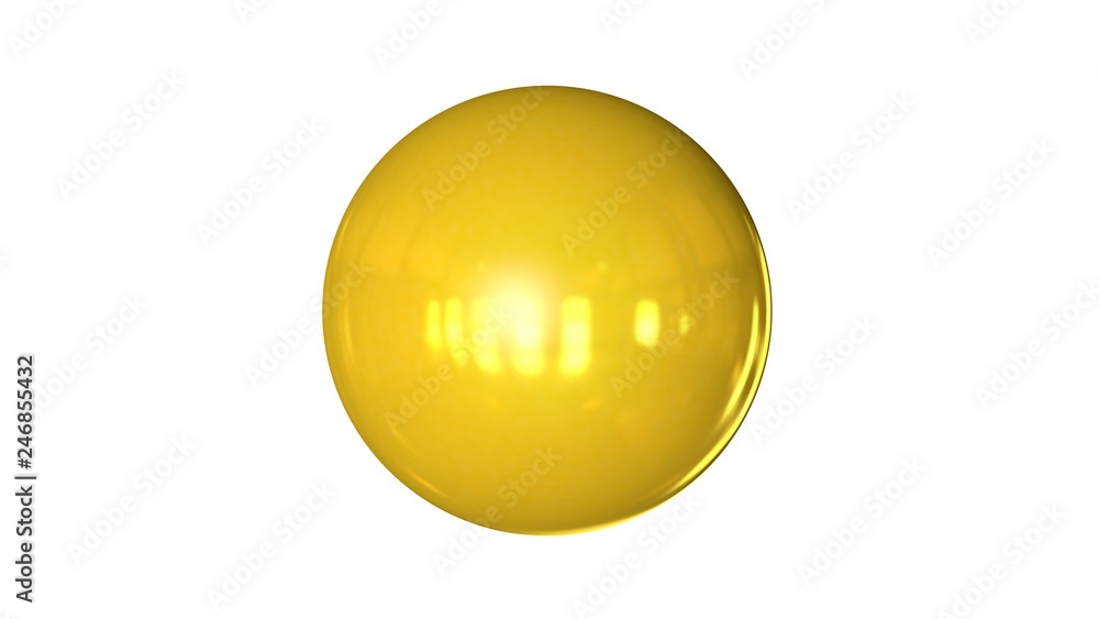 3d rendering of a shpere with structure isolated on a white background