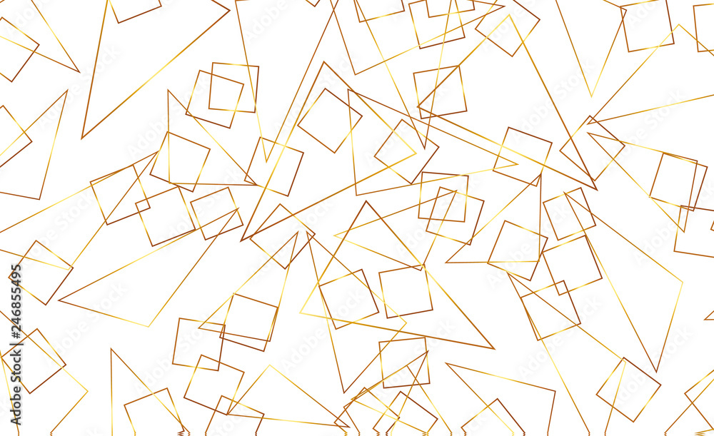 Seamless geometric. Golden background. Vector seamless. Golden texture. Geometric background with triangle. Gold, Glitter, Modern