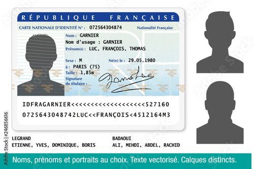 Carte Nationale d'Identité Française-Homme-1