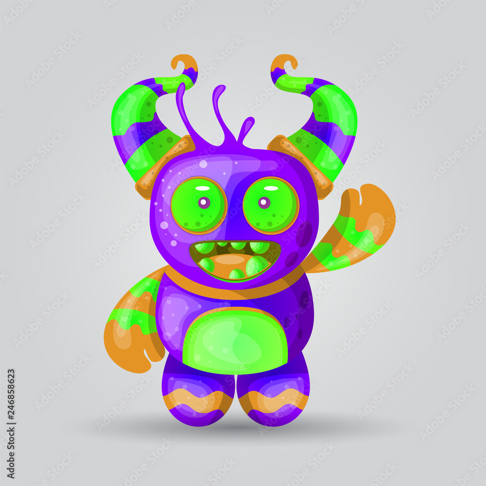 monster illustration vector for print design. - Vector monster illustration vector for print design. - Vector