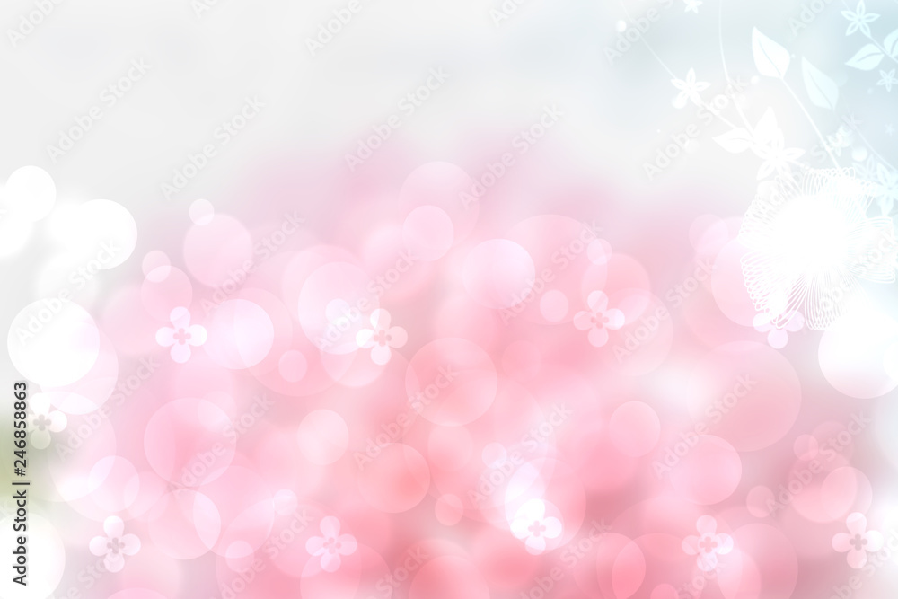 Abstract pink spring or summer flower background. Abstract flower background with beautiful abstract pink blossom, lights and white flowers. Nice flower texture. Abstract pink spring or summer flower background. Abstract flower background with beautiful abstract pink blossom, lights and white flowers. Nice flower texture.