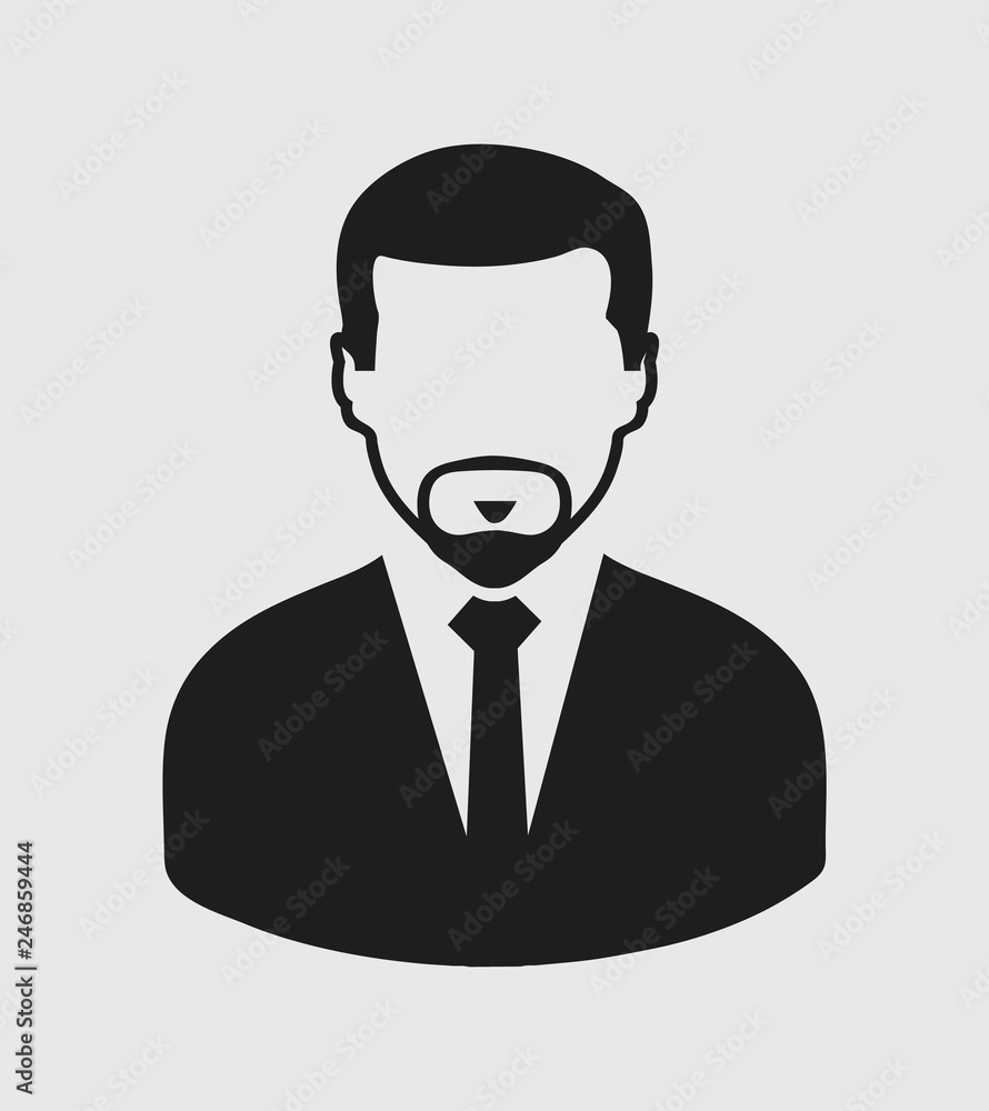Corporate Man Icon. Flat style vector EPS.