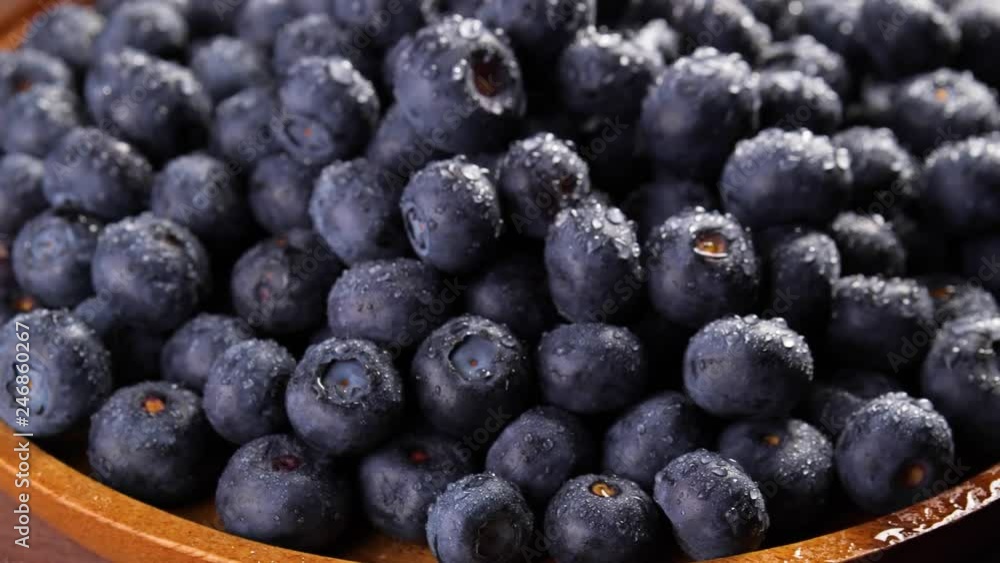 Heap of fresh blueberries rotating. Closeup macro shot. Fresh berry series. 4k. Heap of fresh blueberries rotating. Closeup macro shot. Fresh berry series. 4k.