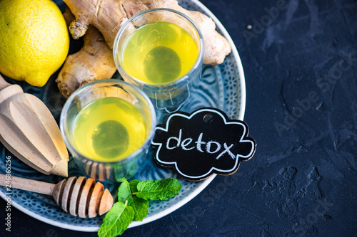 Detox drink with ginger