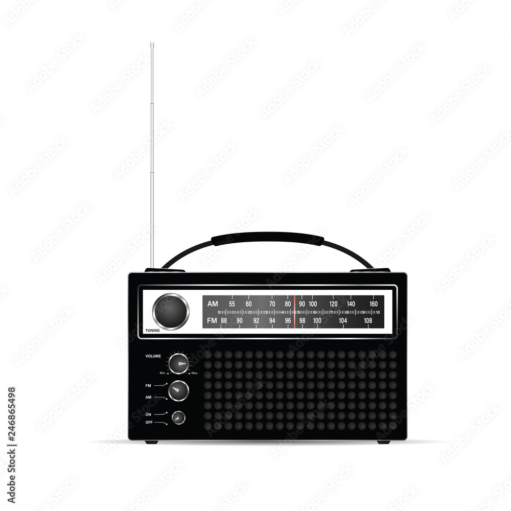 Fototapeta premium old and retro radio vector illustration