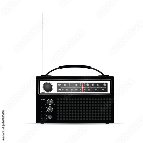 old and retro radio vector illustration