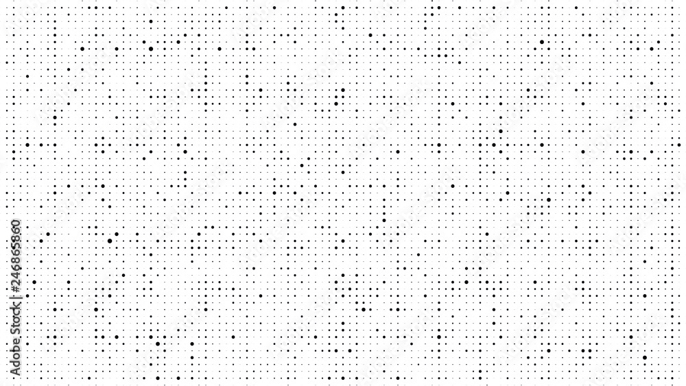 Abstract dots background. Monochrome grunge texture. Halftone Pop Art comic pattern. Polka dot. Geometric vector pattern. Template for presentation flyer, business cards, stickers, report, fabric Abstract dots background. Monochrome grunge texture. Halftone Pop Art comic pattern. Polka dot. Geometric vector pattern. Template for presentation flyer, business cards, stickers, report, fabric