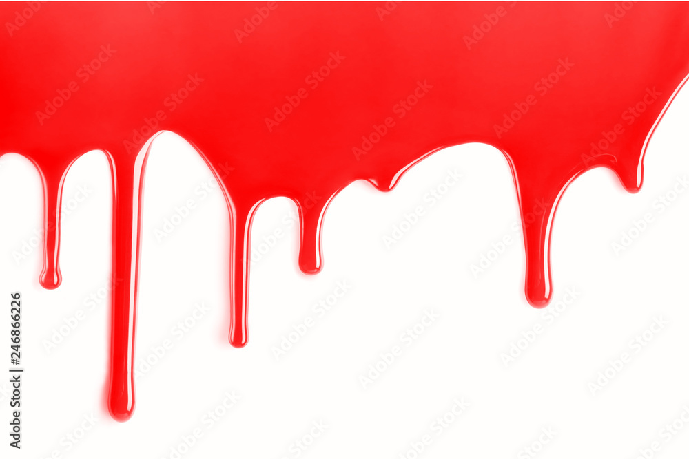 Blood texture on white template background