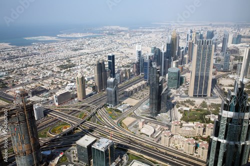 The view from Burj Khalifa in Dubai