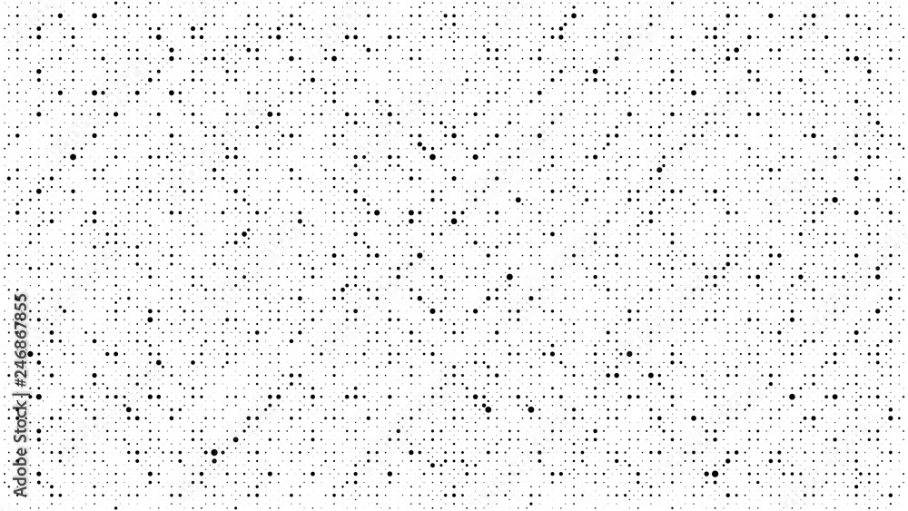 Abstract dots background. Monochrome grunge dirt texture. Halftone Pop Art comic pattern. Polka dot. Geometric vector pattern. Template for presentation flyer, business cards, stickers, report, fabric Abstract dots background. Monochrome grunge dirt texture. Halftone Pop Art comic pattern. Polka dot. Geometric vector pattern. Template for presentation flyer, business cards, stickers, report, fabric