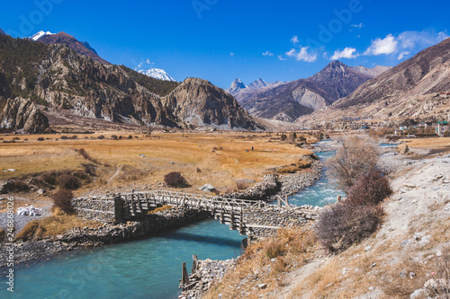 Marsyandi River in Nepalese Himalayas
