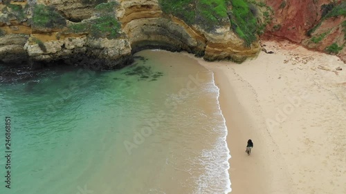 Walking in the beach photo