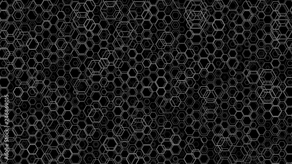 Abstract background pattern with a variety of hexagons. Abstract background pattern with a variety of hexagons.
