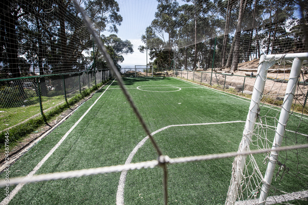 Fototapeta premium Fussballfeld