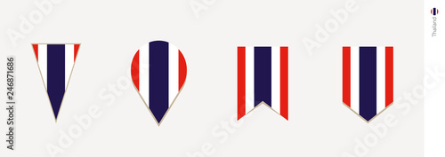 Thailand flag in vertical design, vector illustration