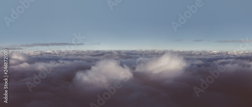 Panorama of clouds over sky