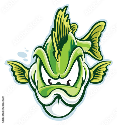 Largemouth bass cartoon