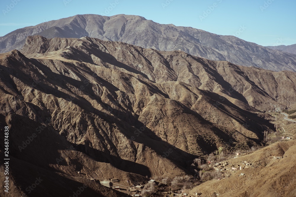 High Atlas Mountains in the center of Morocco